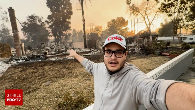 Un roman prins in incendiile din Los Angeles Totul e ars totul e distrus Cel putin 10 morti