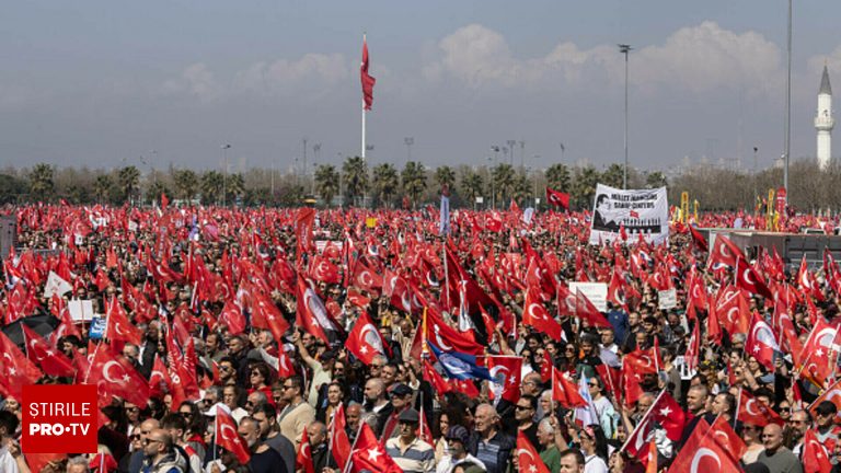 Miting urias la Istanbul sute de mii protesteaza impotriva arestarii lui Imamoglu