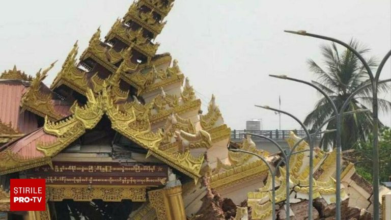 Palatul Regal din Mandalay avariat dupa cutremur puternic FOTO