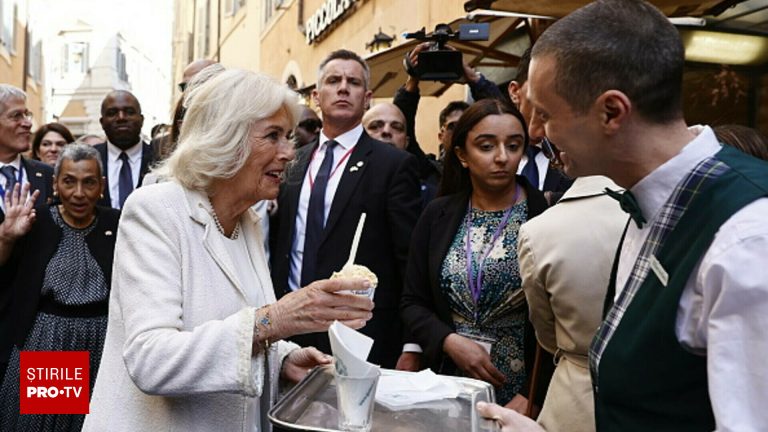 Regina Camilla a celebrat 20 de ani de casatorie cu pizza si inghetata italiana GALERIE FOTO