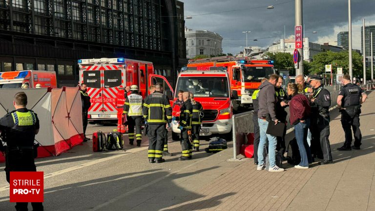 Cel putin 12 raniti dintr un atac cu cutitul la gara din Hamburg