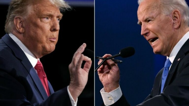 Donald Trump il acuza pe Joe Biden pentru contractia economiei SUA prima in trei ani