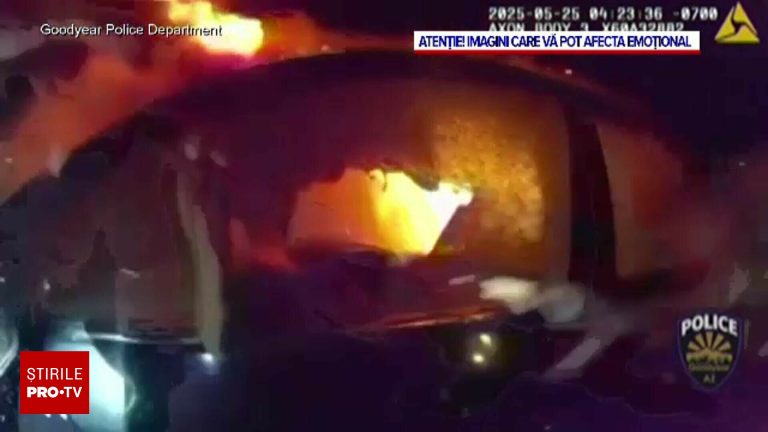 Femeie din Arizona salvata dintr o masina in flacari