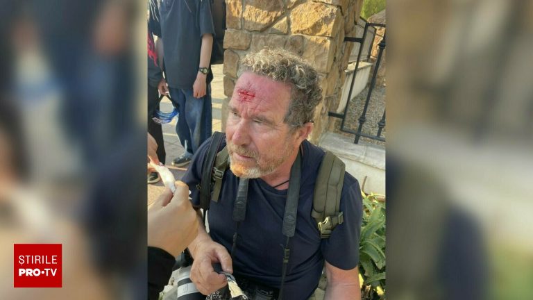 Jurnalist impuscat in cap la protestele din Los Angeles