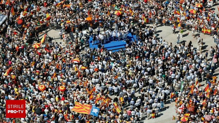 Zeci de mii de oameni la demonstraia din Madrid