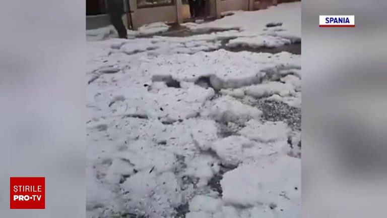 Furtuni violente dupa canicula in Spania