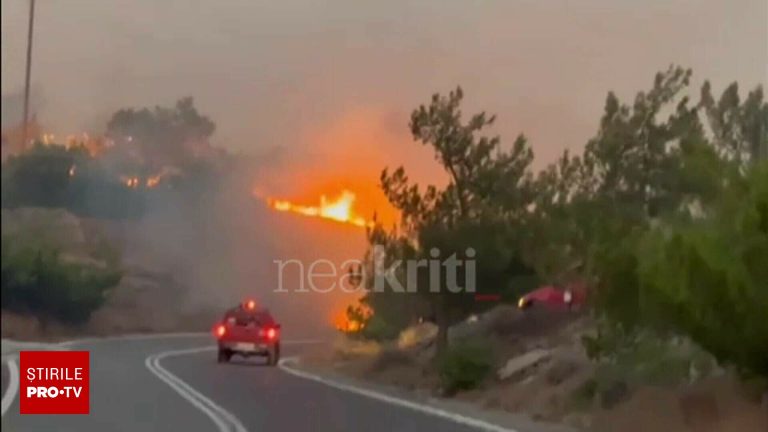 Incendii devastatoare in Creta 1500 evacuati inclusiv romani