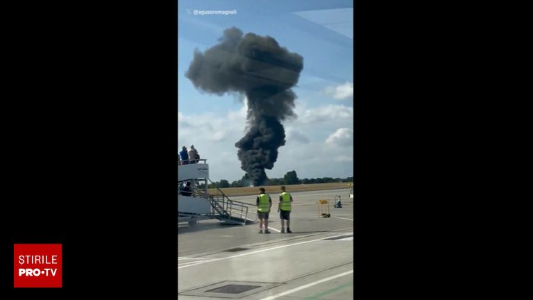 Un avion s a prabusit pe un aeroport din Marea Britanie