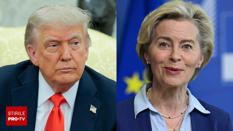 Ursula von der Leyen si Donald Trump discuta despre comert in Scoia