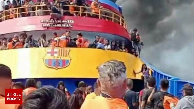 feribot in flacari pe mare 3 morti si 568 salvati