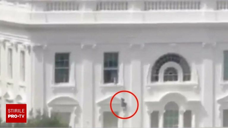 Obiecte misterioase aruncate de la Casa Alba VIDEO