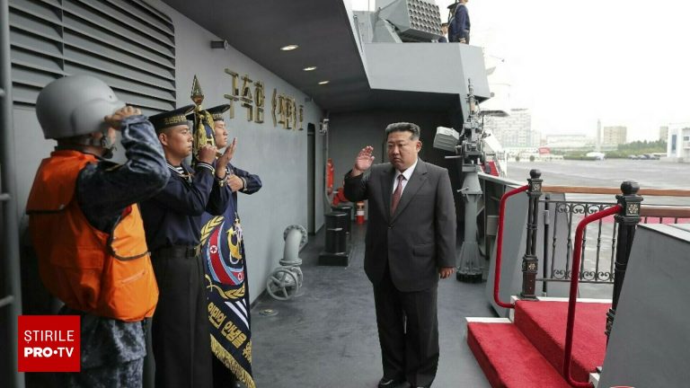 Kim Jong Un a urcat la bordul distrugatorului sau de 5000 de tone echipat cu rachete nucleare