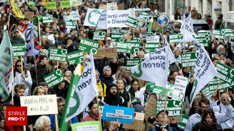 Protest masiv pentru clima la Haga cer campanie ecologica