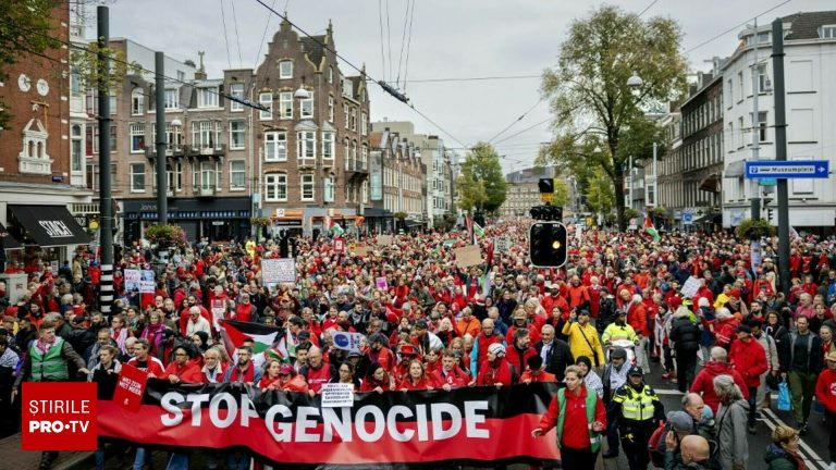Sute de mii au protestat la Amsterdam impotriva razboiului din Gaza