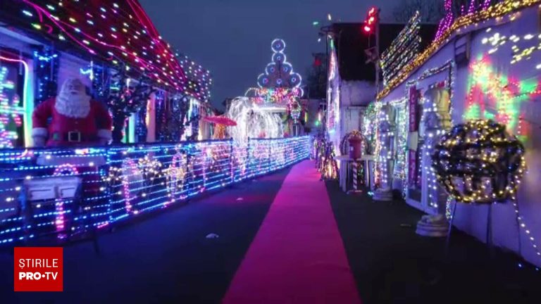 Un belgian si a decorat casa cu 250000 de luminite de craciun