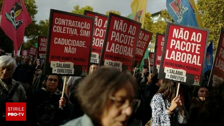 Zeci de mii de oameni au protestat in Lisabona