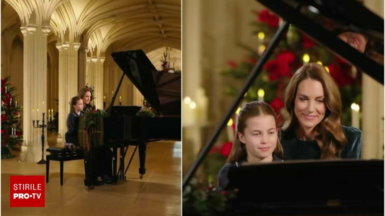 Prințesa Kate și Charlotte, duet la pian de Crăciun Printesa Kate si Charlotte duet la pian de Cratun