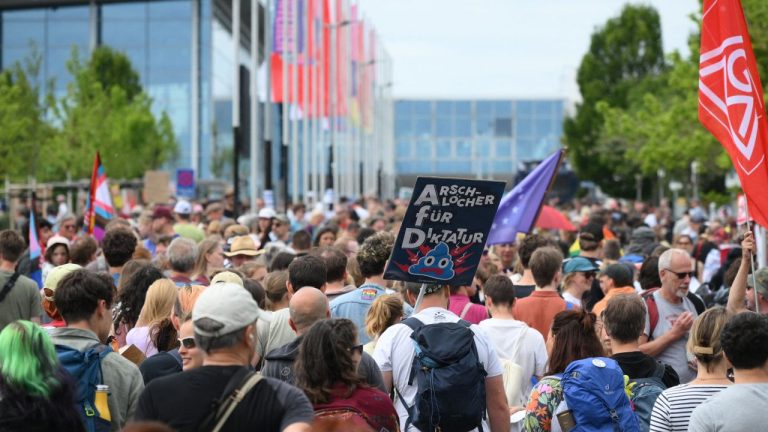 Liderii AfD au fost realeși în Germania, în ciuda protestelor ample împotriva congresului partidului. Liderii AfD au fost realesi in Germania in ciuda protestelor ample impotriva congresului partidului