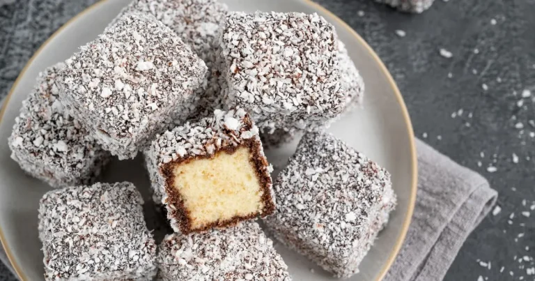 Lamington, desertul copilăriei cu nucă de cocos, ușor de făcut acasă